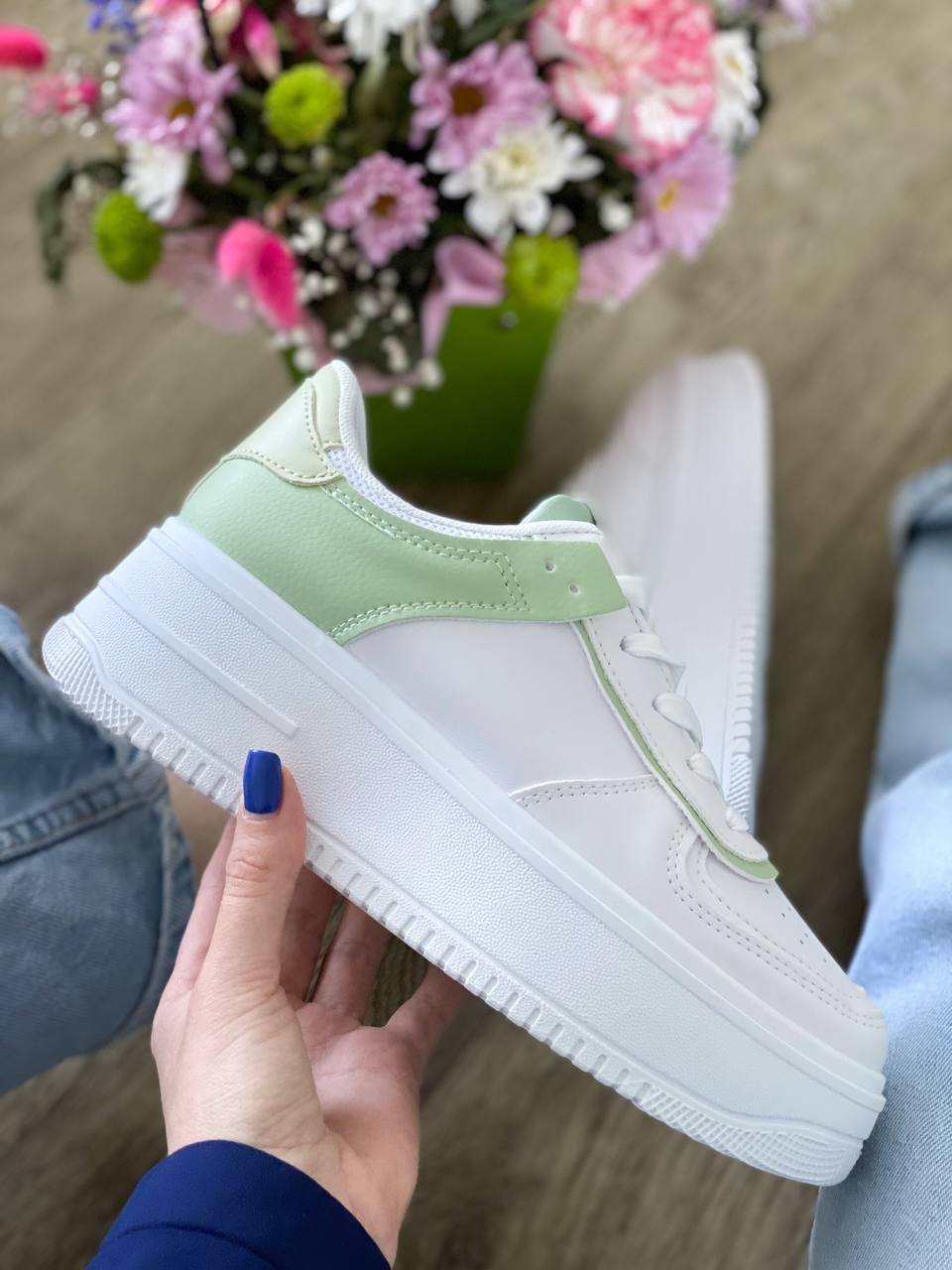 Sneakers White Green