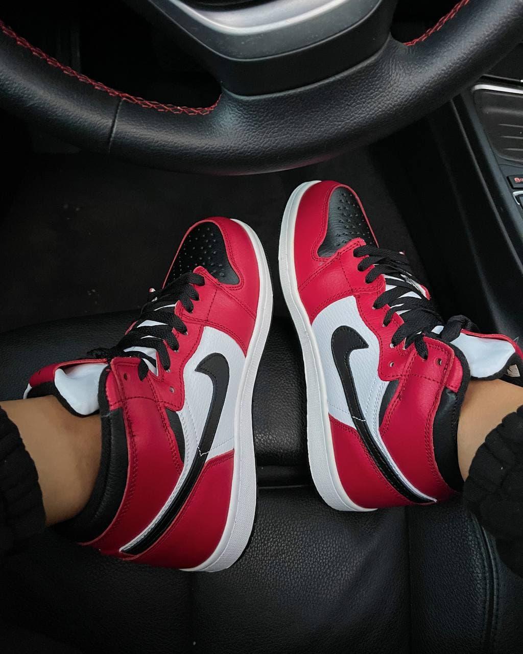 Nike Air Jordan 1 red black FUR (RF)