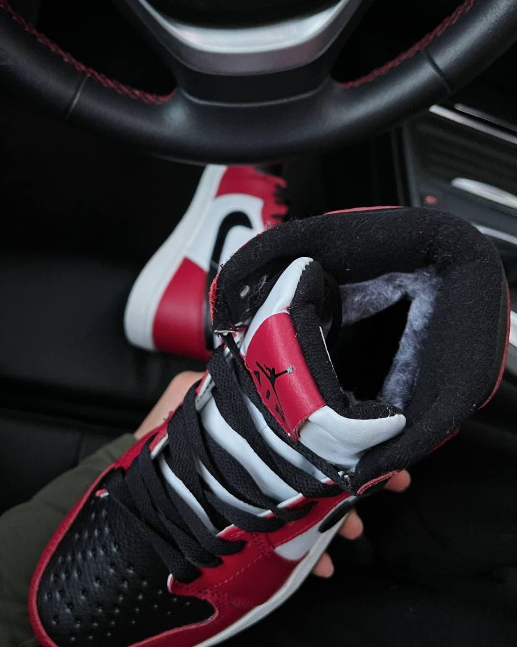 Nike Air Jordan 1 red black FUR (RF)