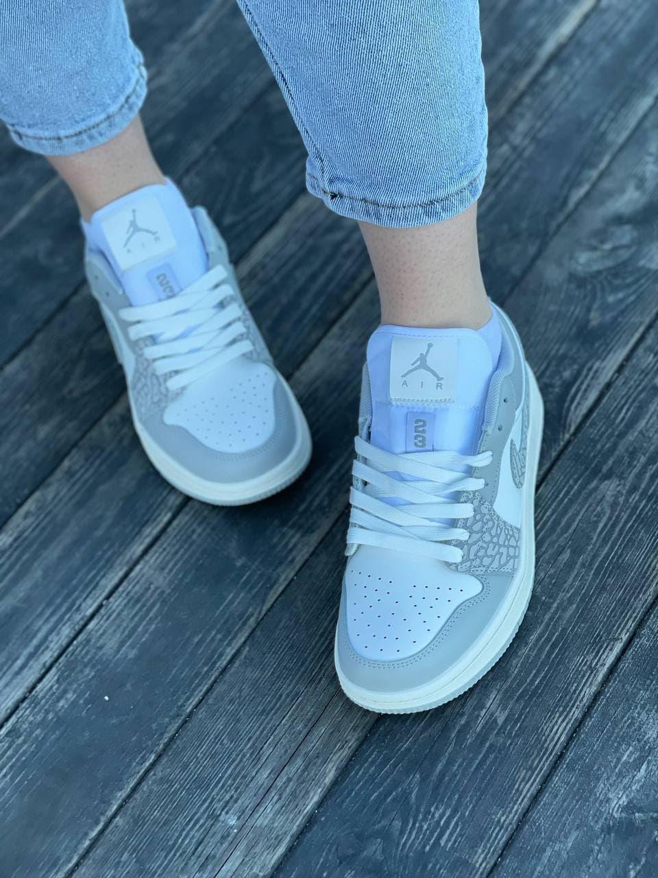 Nike Air Jordan Retro 1 Low Grey White 1