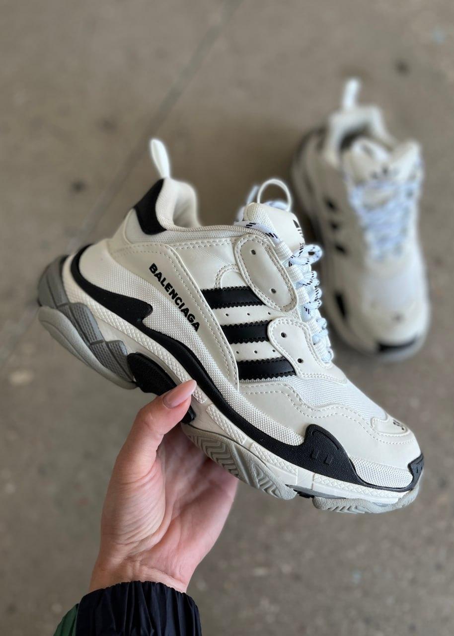 Adidas x Balenciaga Triple S White Black