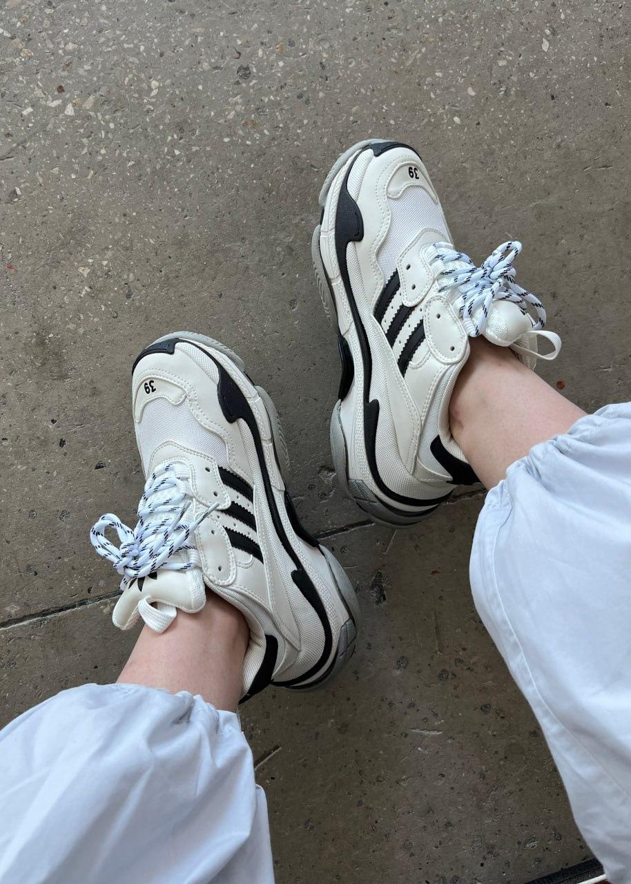 Adidas x Balenciaga Triple S White Black