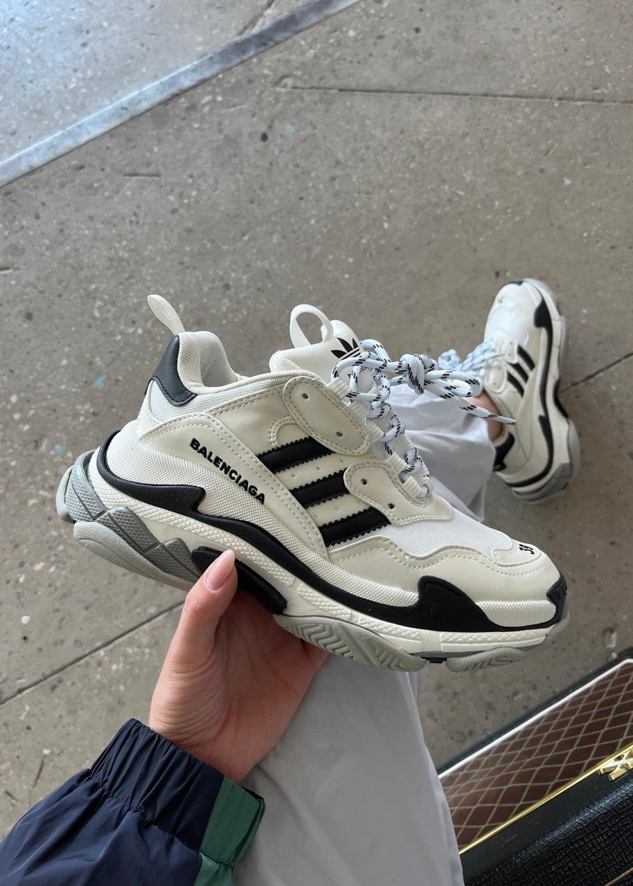Adidas x Balenciaga Triple S White Black