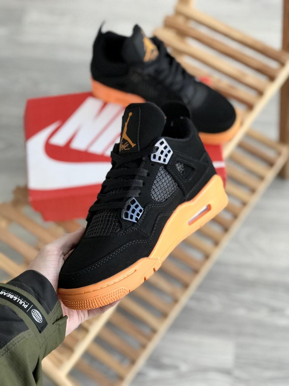 Nike Air Jordan Retro 4 Black Orange