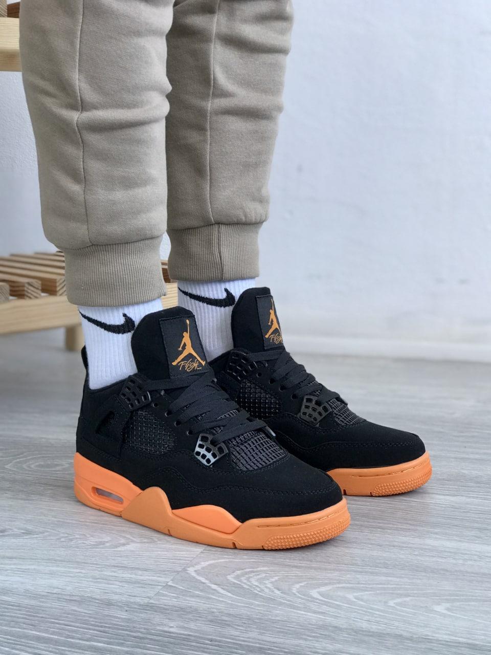 Nike Air Jordan Retro 4 Black Orange