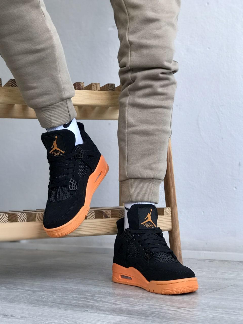 Nike Air Jordan Retro 4 Black Orange
