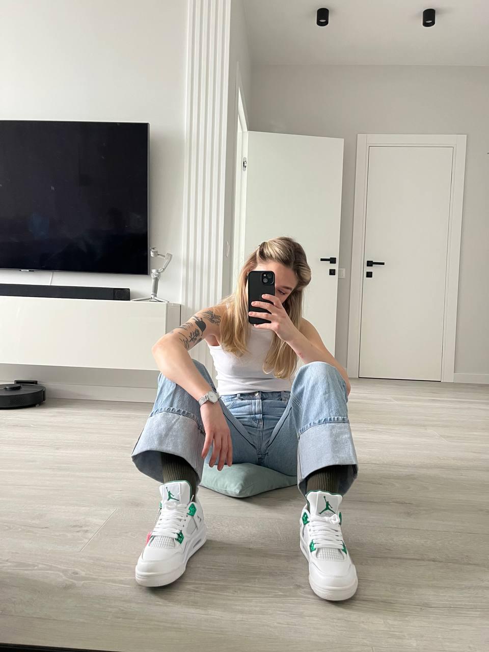 Nike Air Jordan Retro 4 White Green
