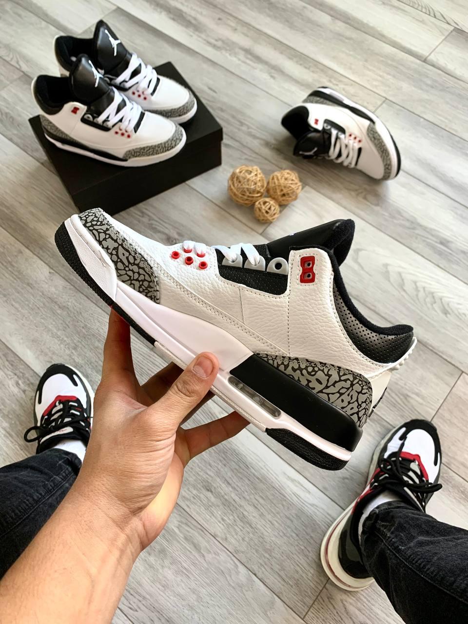 Nike Air Jordan 3 White Grey Black