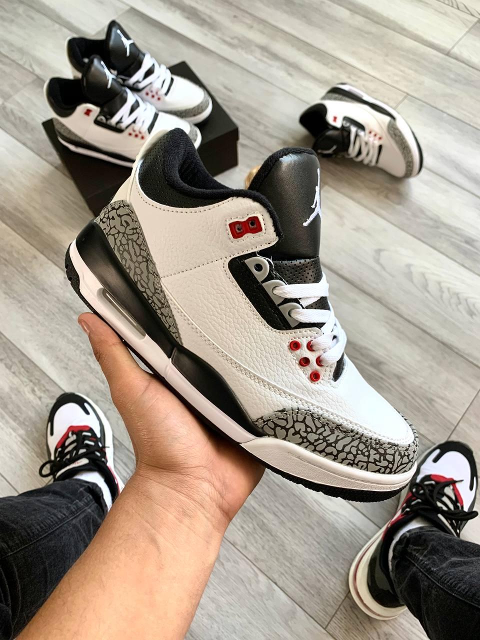 Nike Air Jordan 3 White Grey Black
