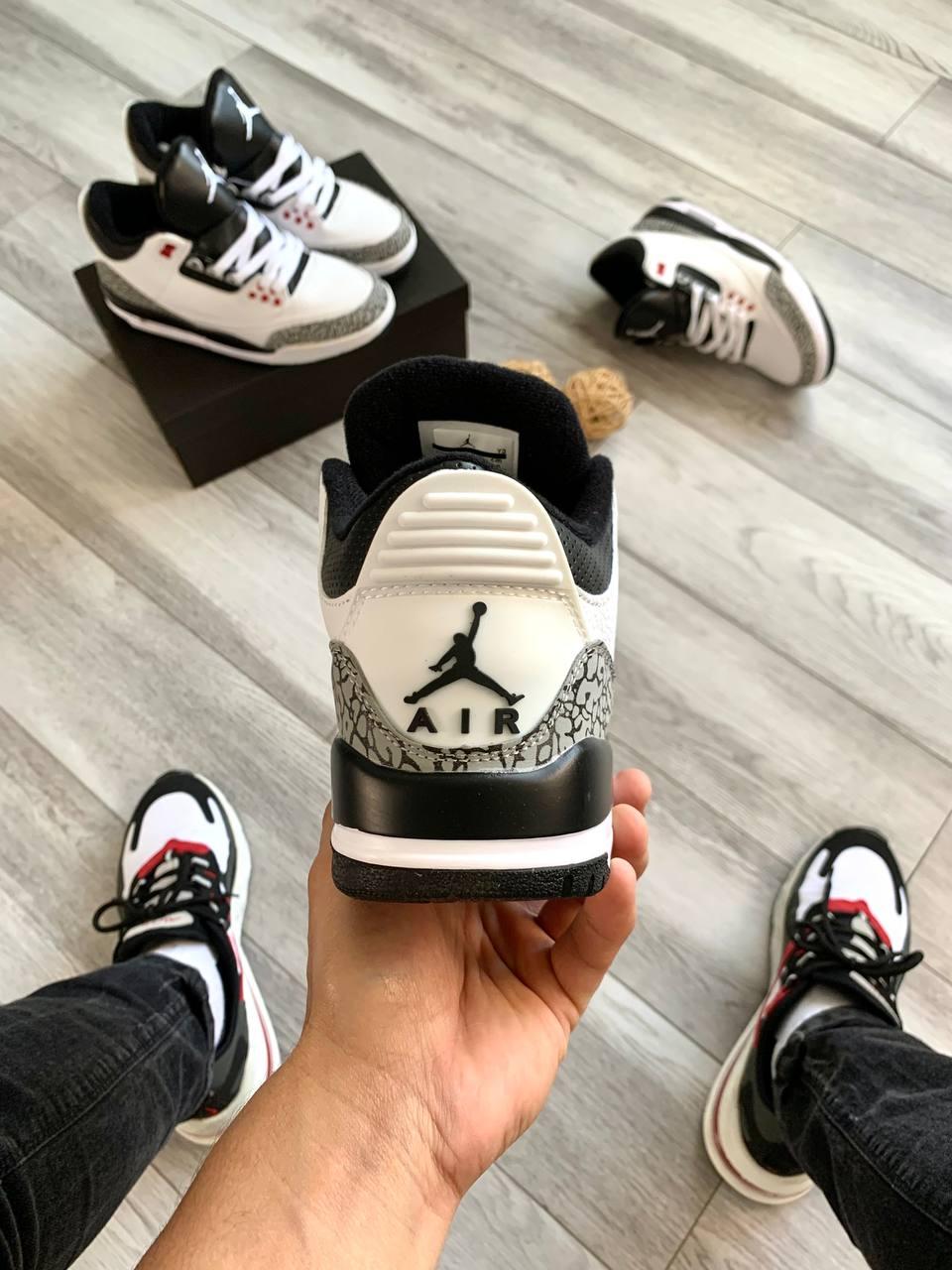 Nike Air Jordan 3 White Grey Black