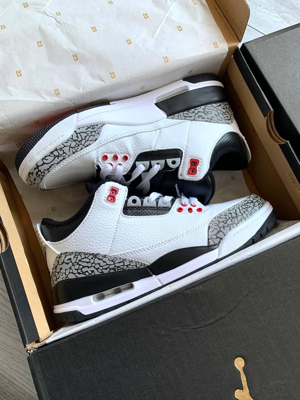 Nike Air Jordan 3 White Grey Black