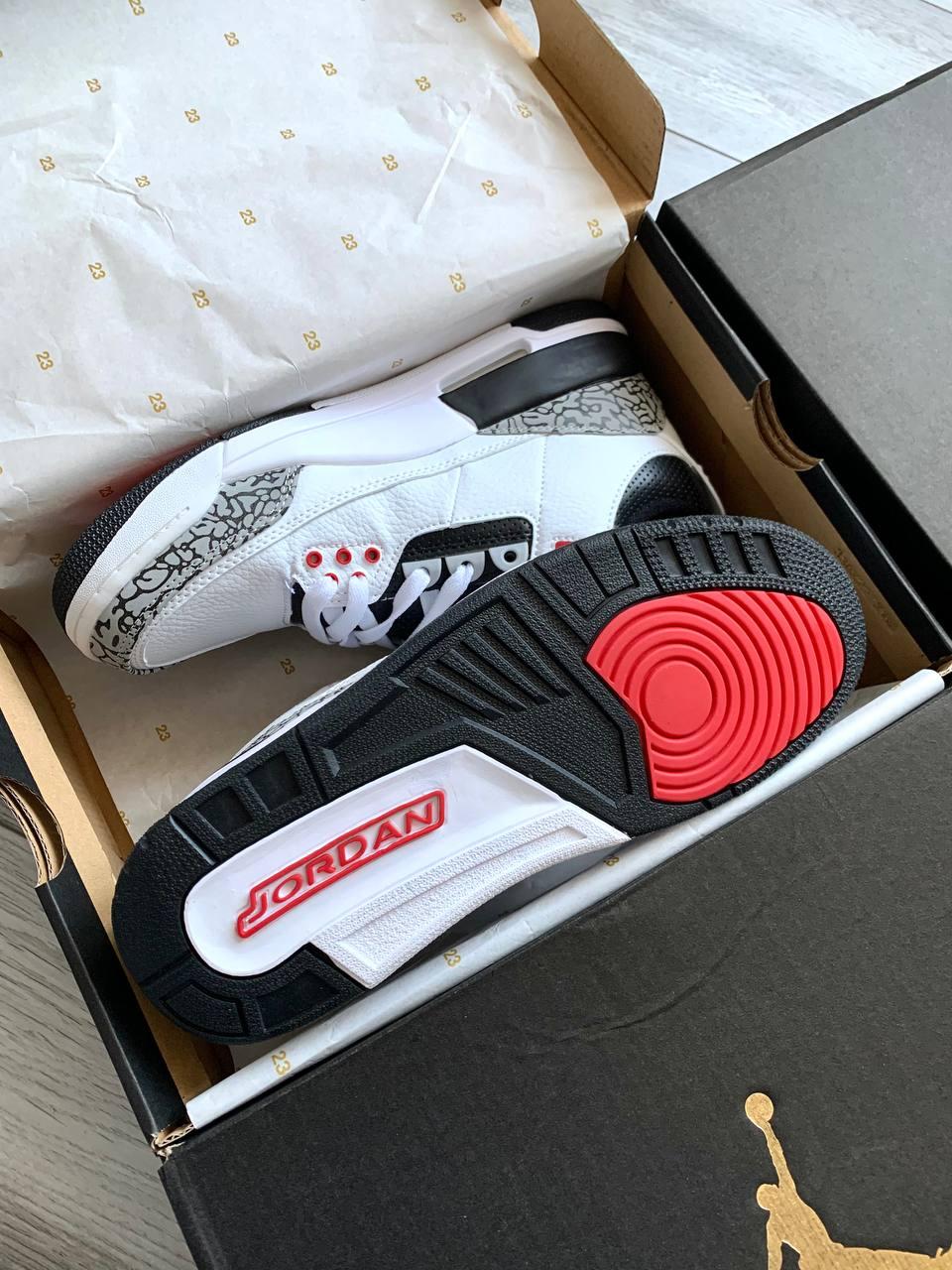 Nike Air Jordan 3 White Grey Black