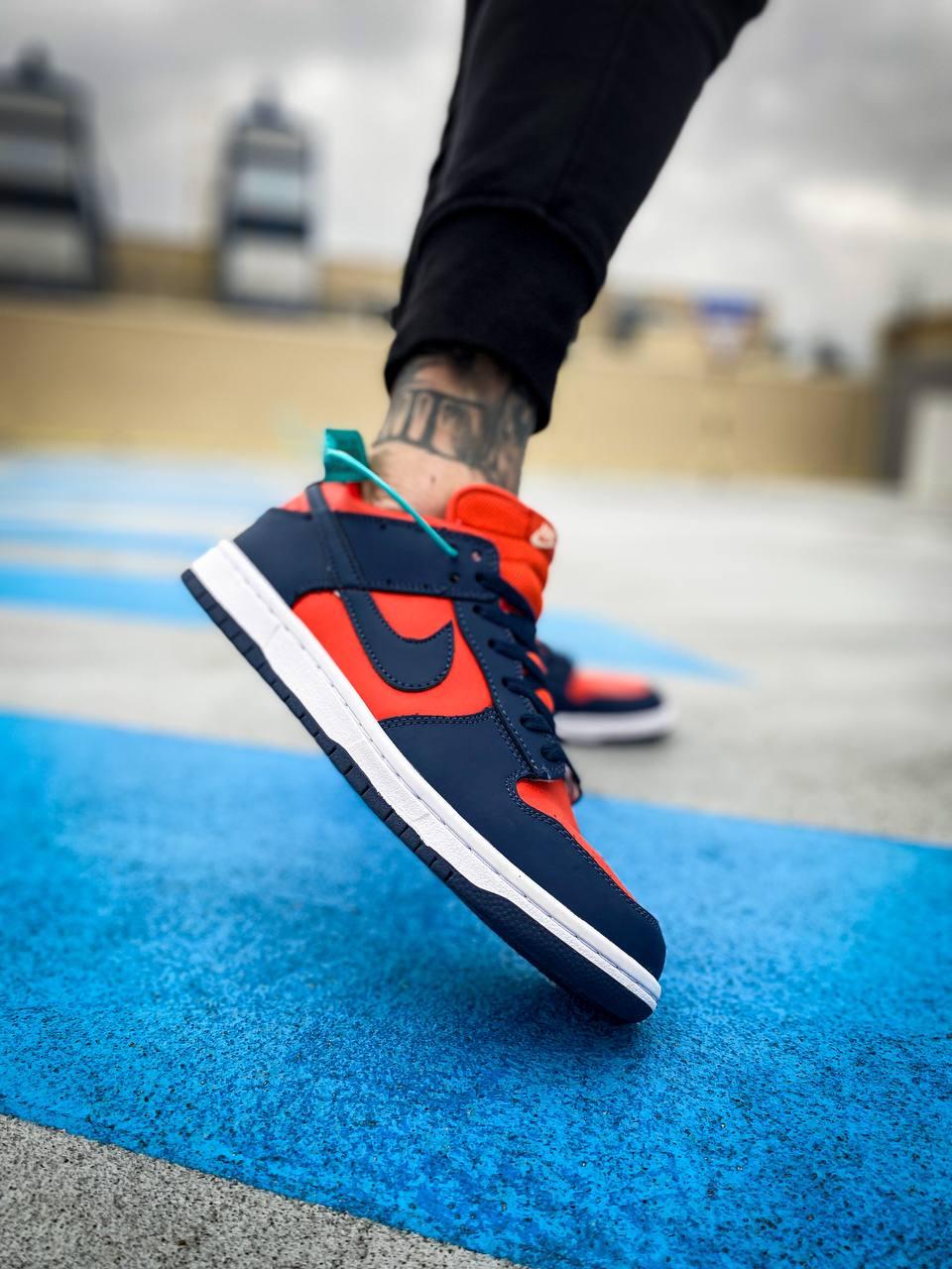 Nike Dunk Low CL Utility OrangeMeteor Blue-Sail