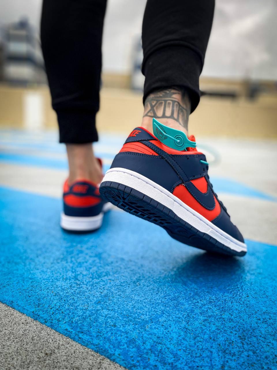 Nike Dunk Low CL Utility OrangeMeteor Blue-Sail