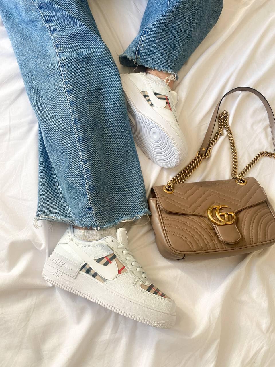 Nike Air Force 1 Shadow Burberry Custom