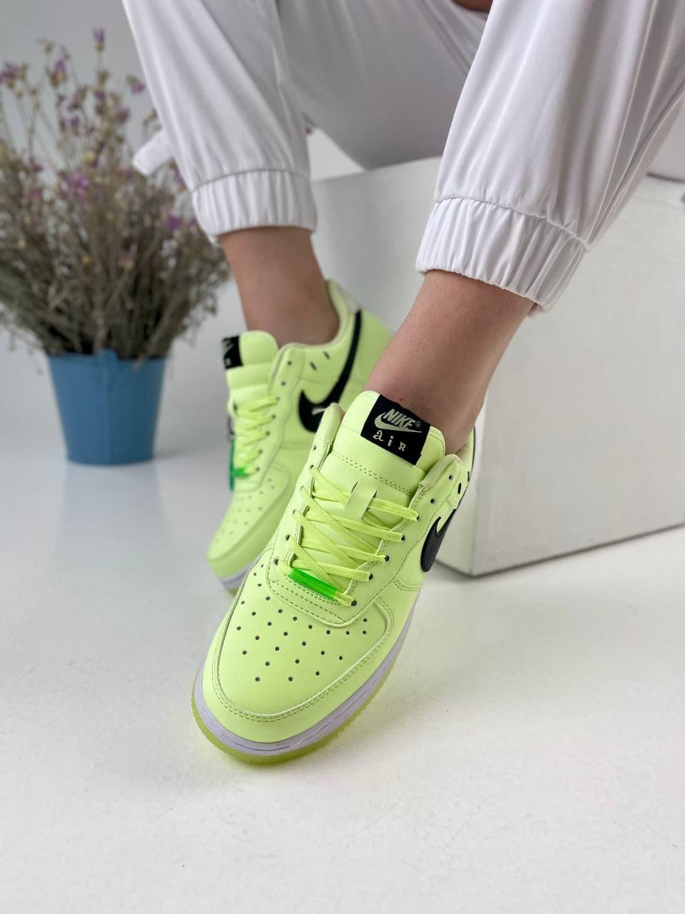 Nike Air Force Neon Green White