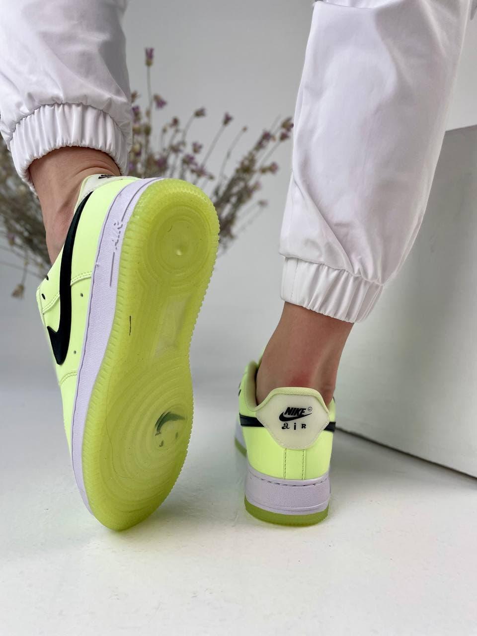 Nike Air Force Neon Green White