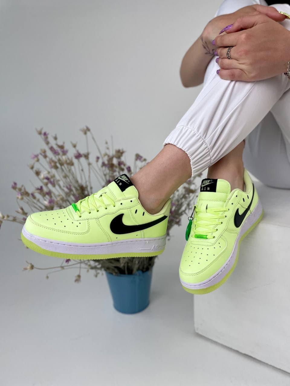 Nike Air Force Neon Green White