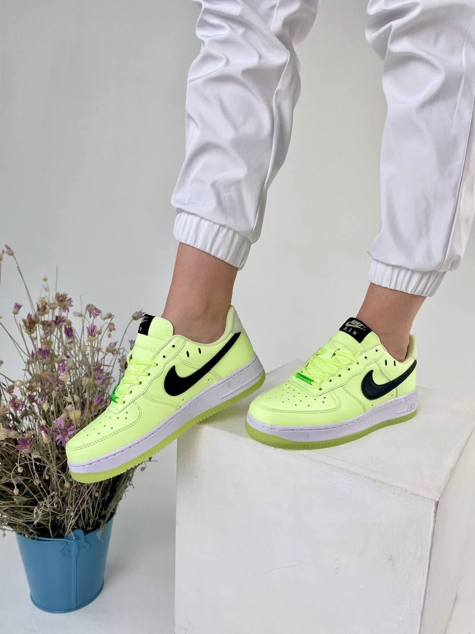 Nike Air Force Neon Green White