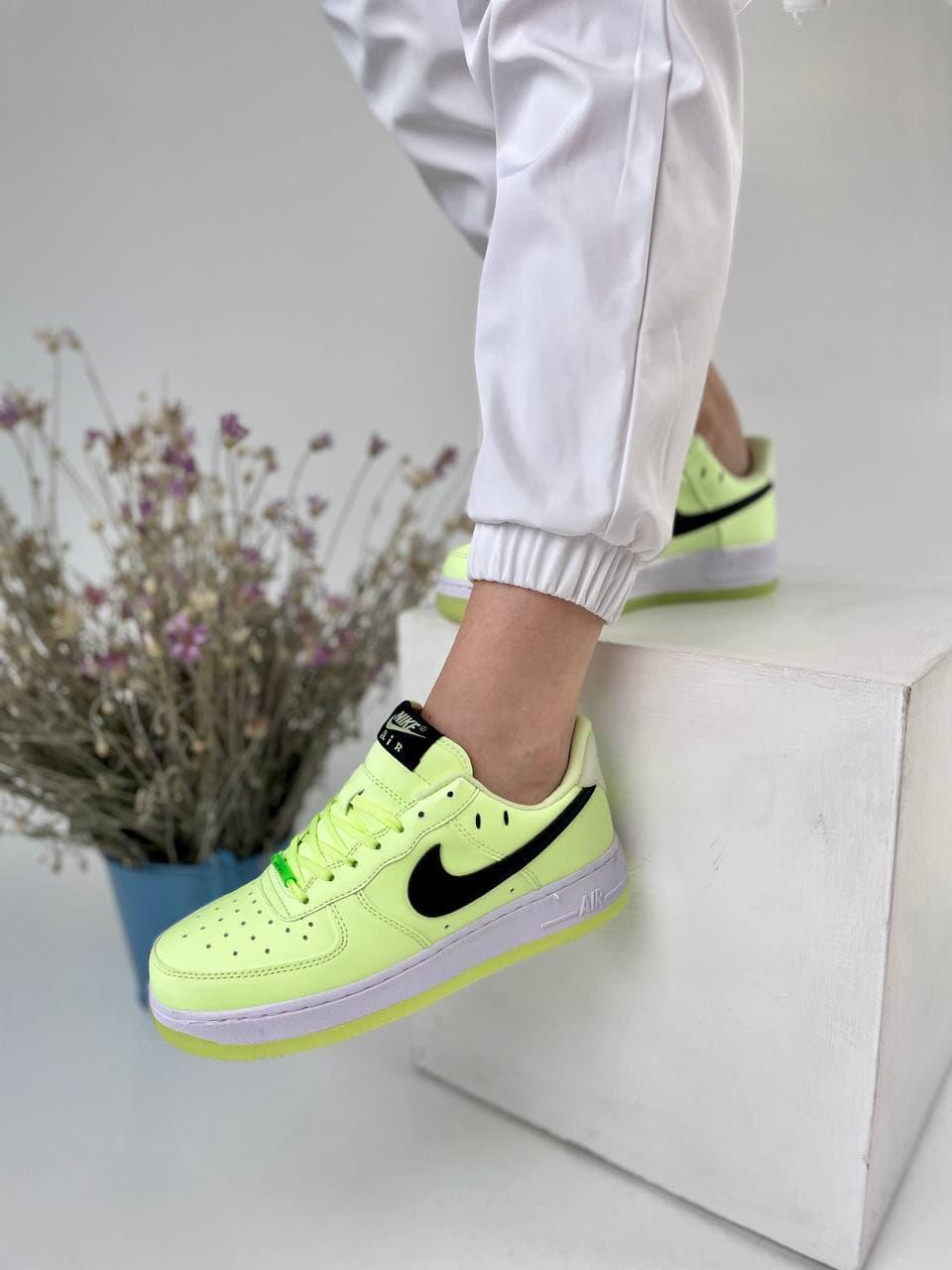 Nike Air Force Neon Green White