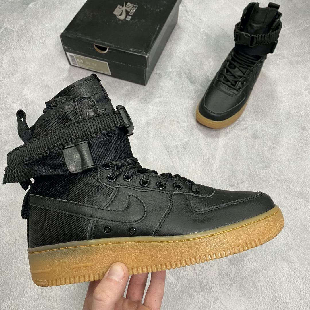 Nike Special Fled Air Force 1 Black Beige 2