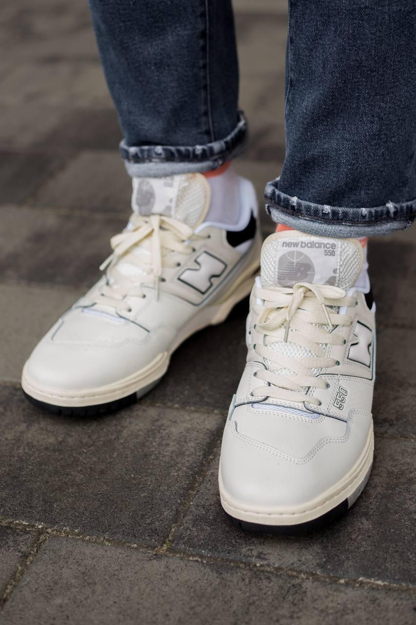 New Balance 550 Cream Black v2