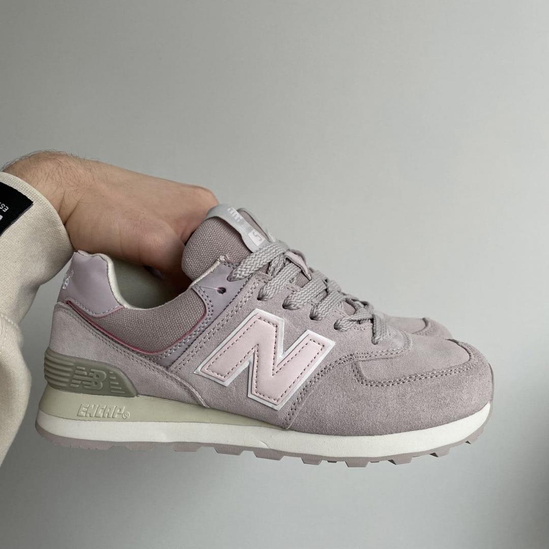 New Balance 574 Pink White Green