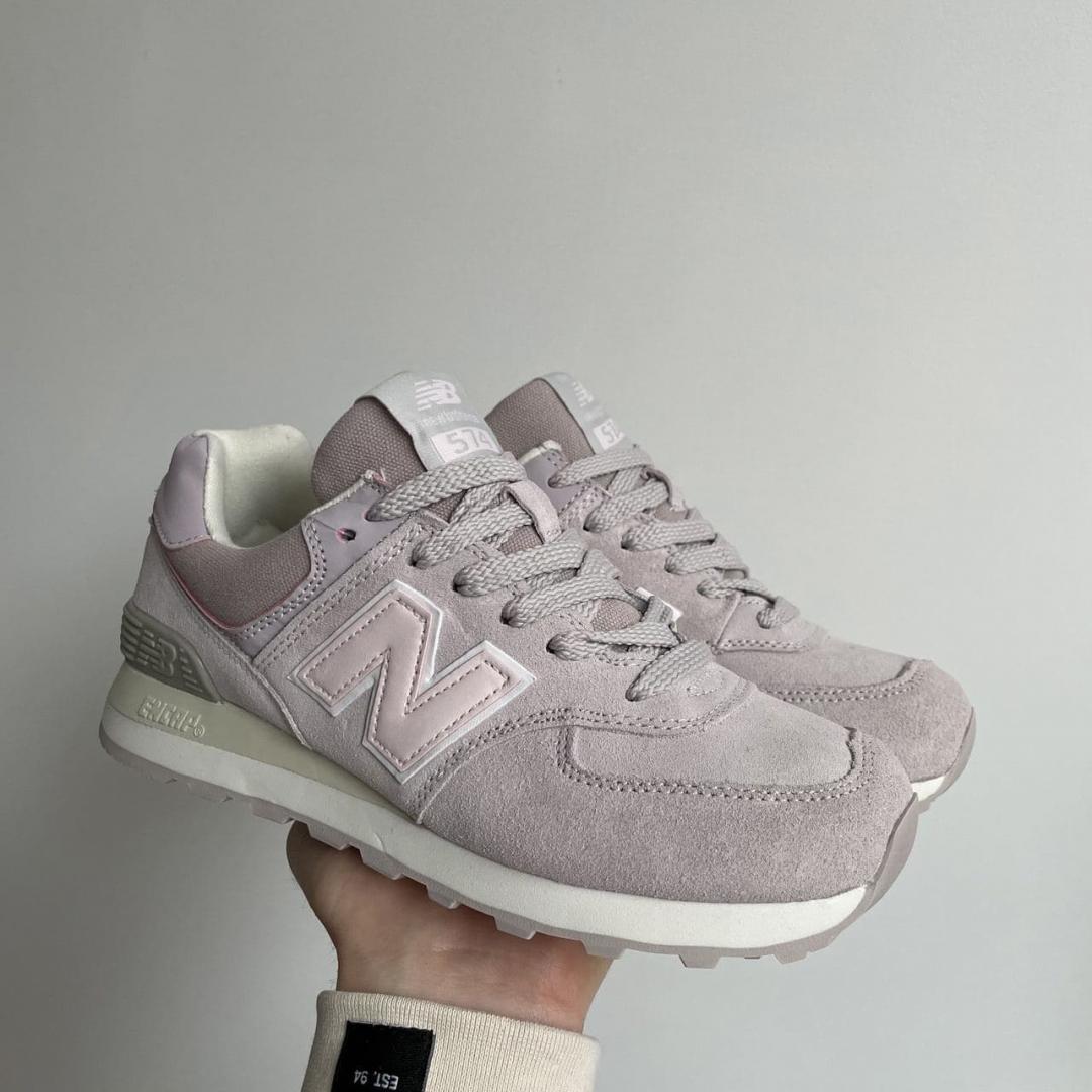 New Balance 574 Pink White Green
