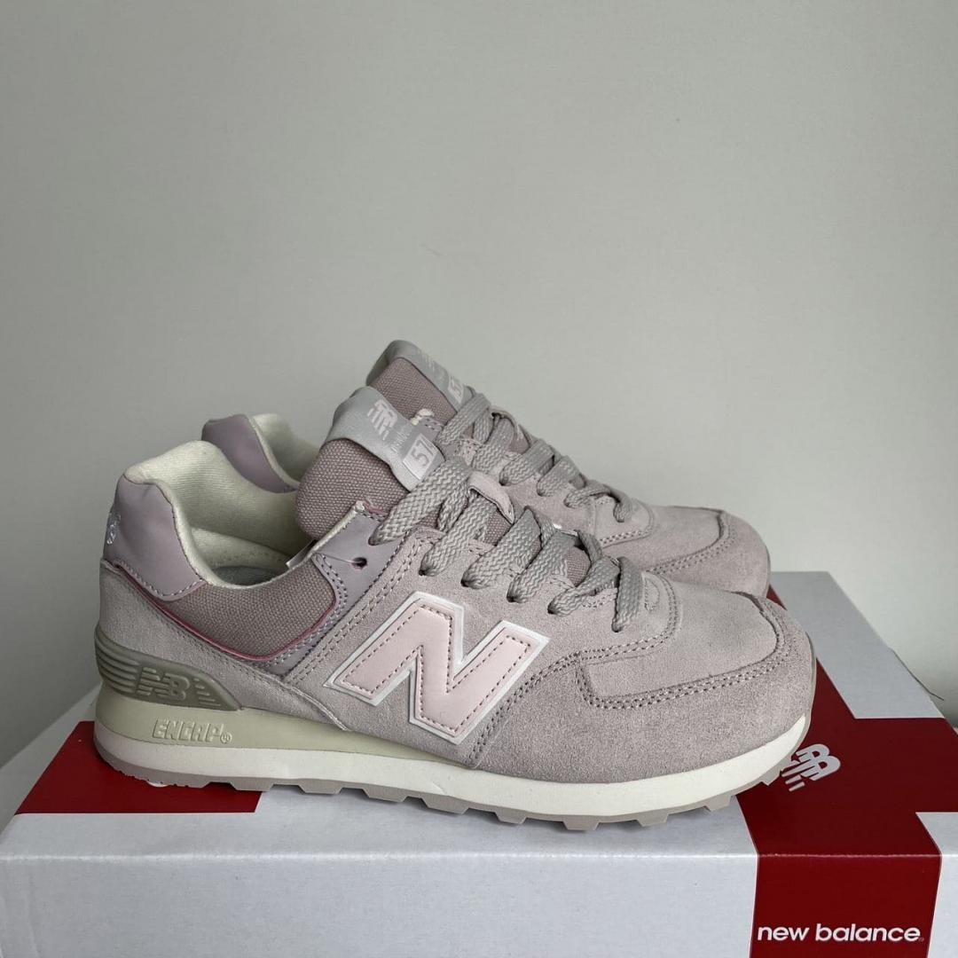 New Balance 574 Pink White Green