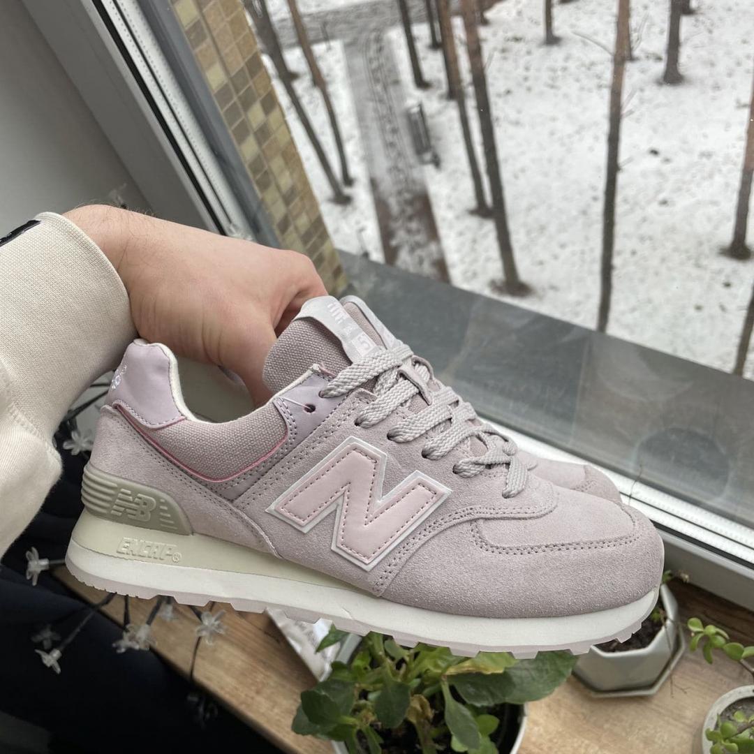 New Balance 574 Pink White Green