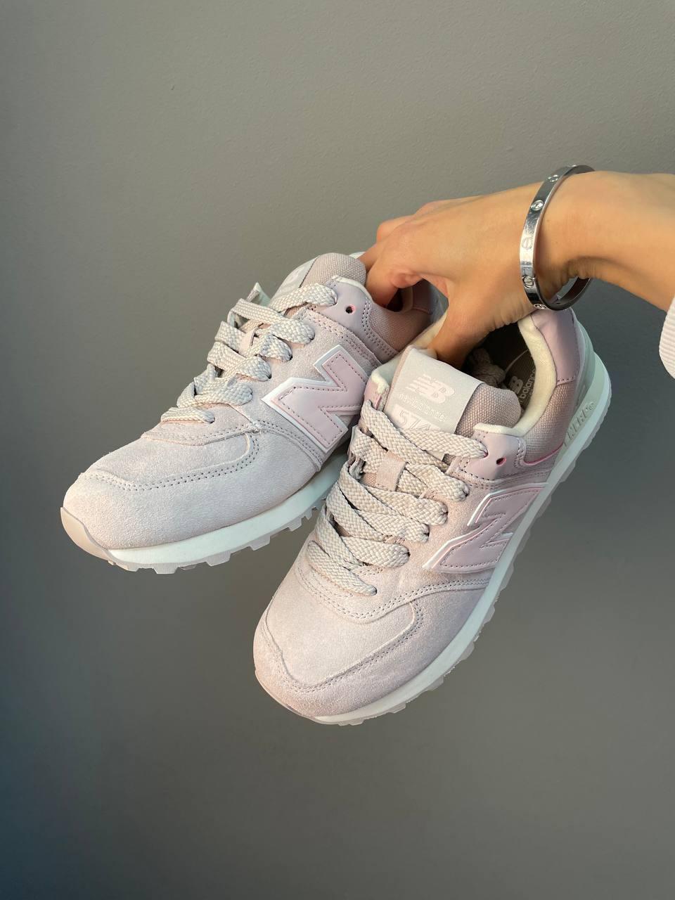 New Balance 574 Pink White Green