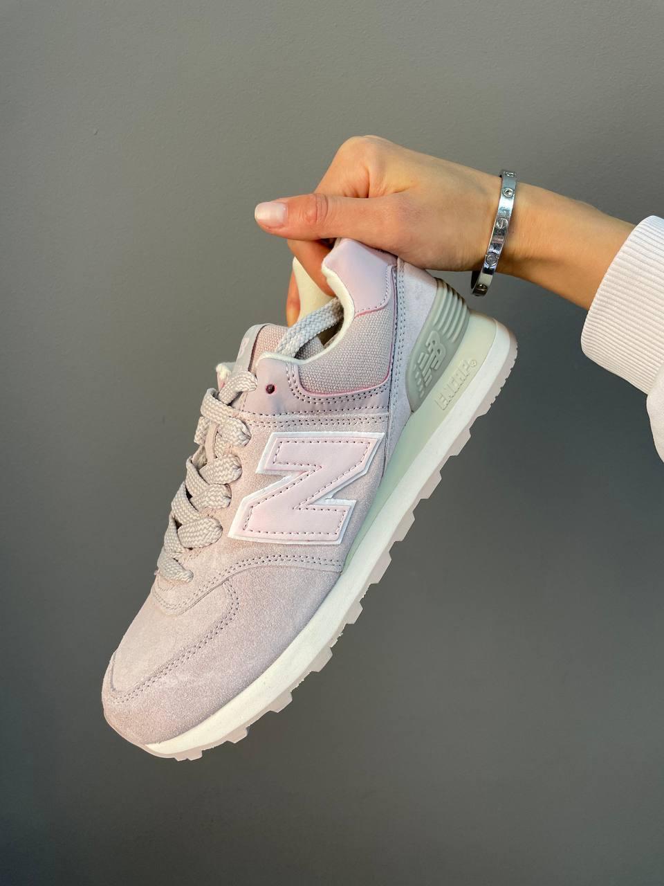 New Balance 574 Pink White Green