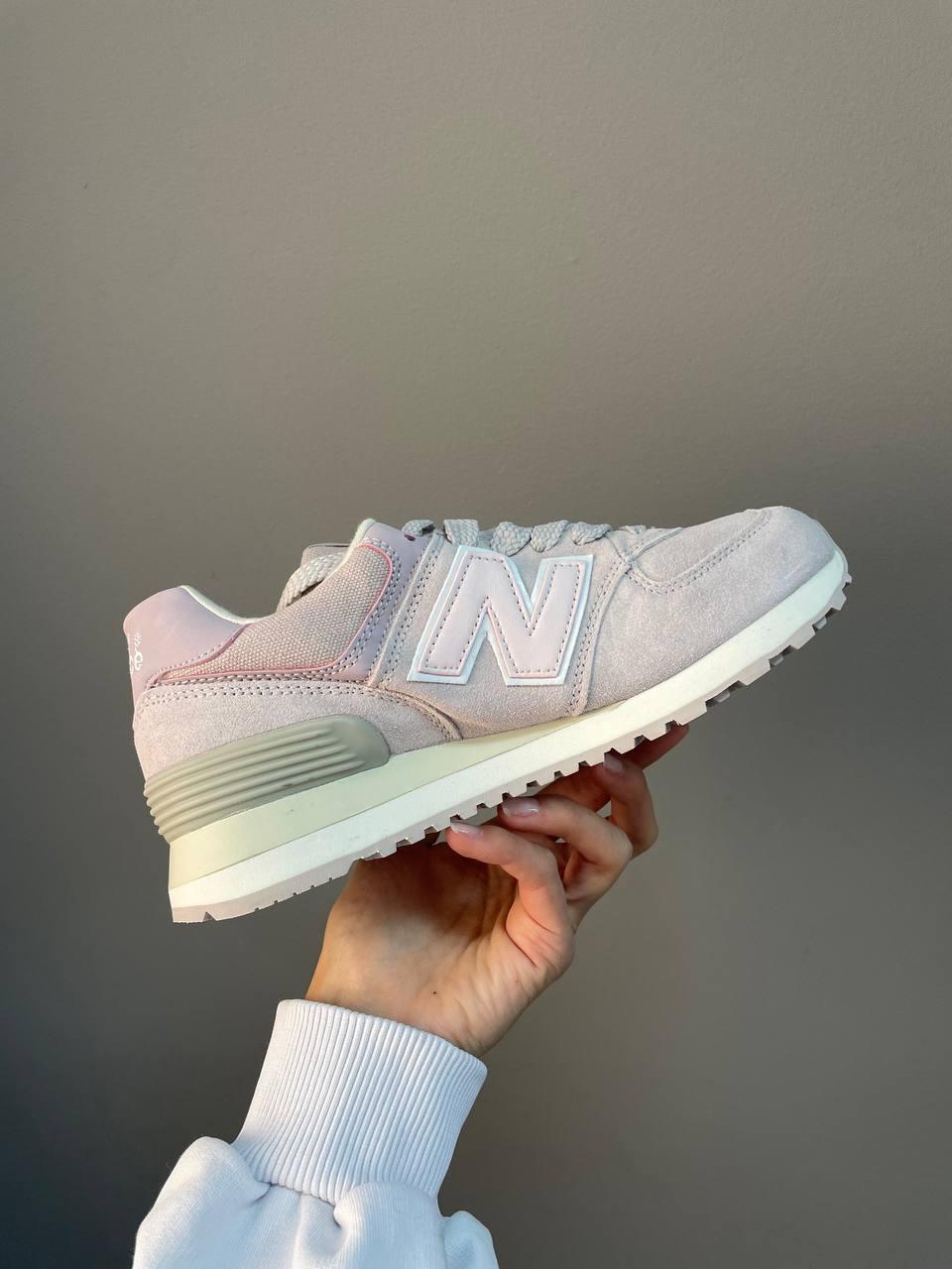 New Balance 574 Pink White Green