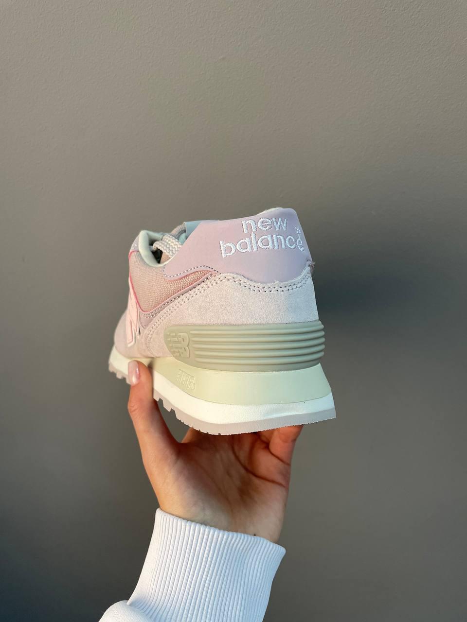 New Balance 574 Pink White Green
