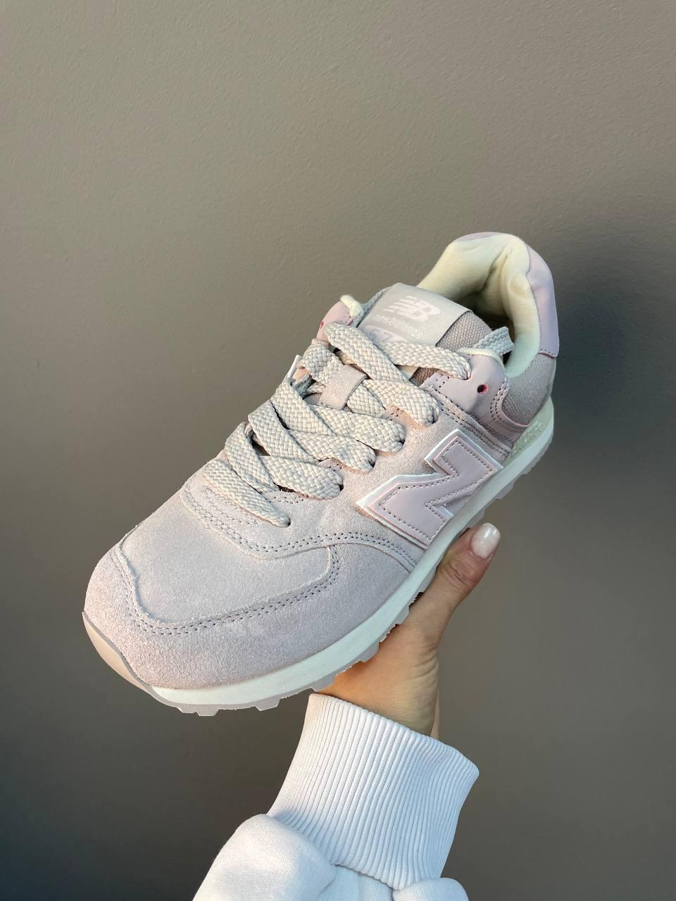 New Balance 574 Pink White Green
