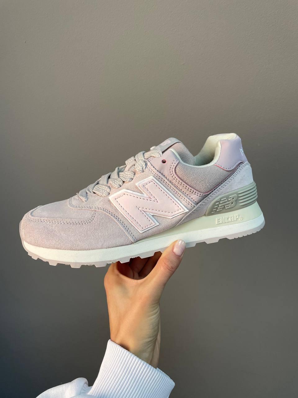 New Balance 574 Pink White Green