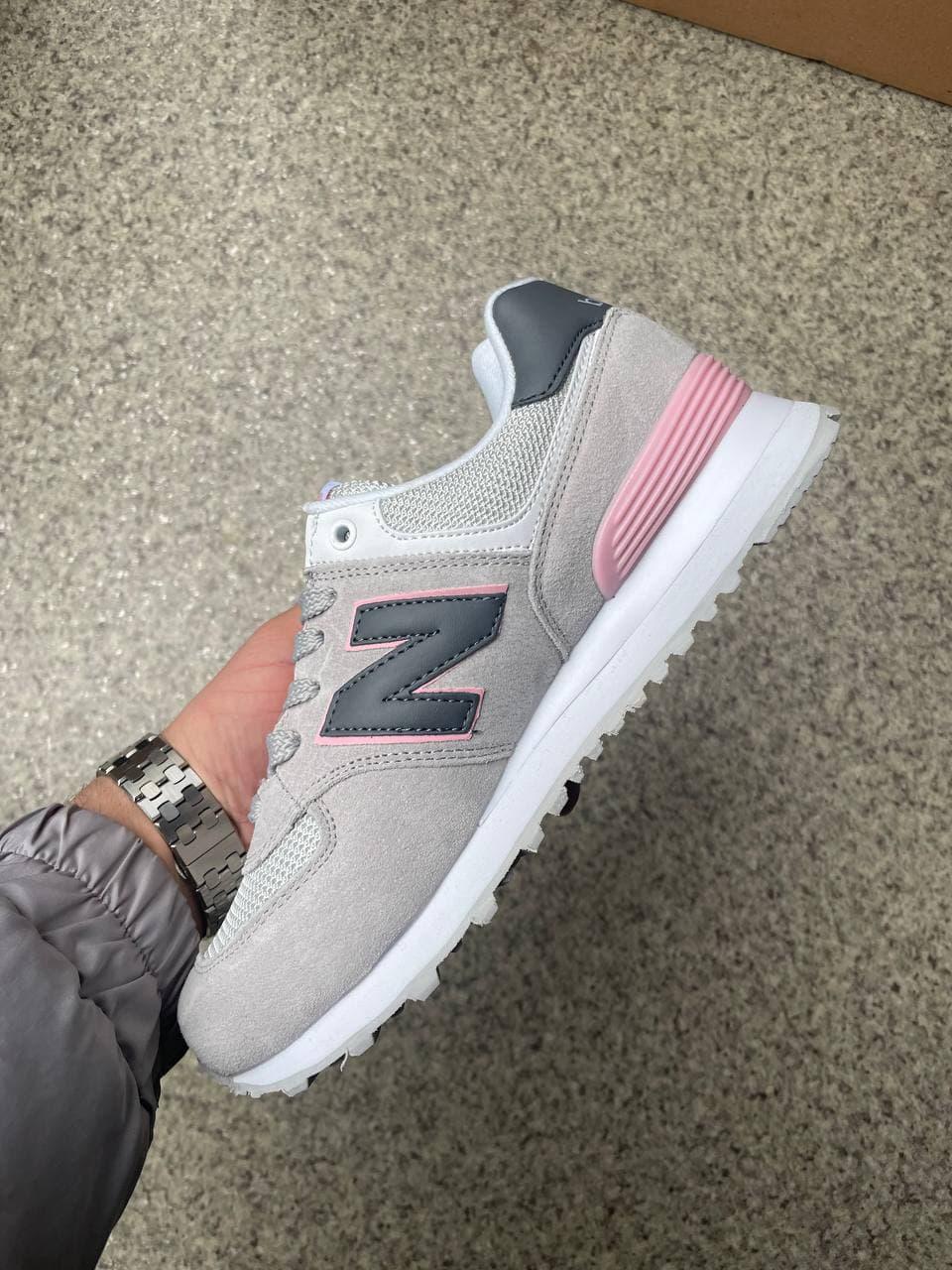 New Balance 574 Grey Black Pink