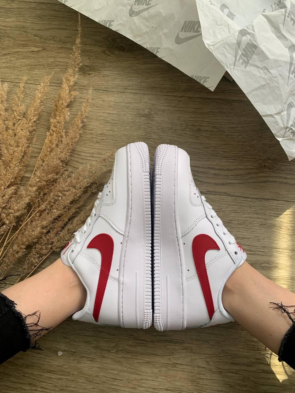 Nike Air Force 1 White Red 6