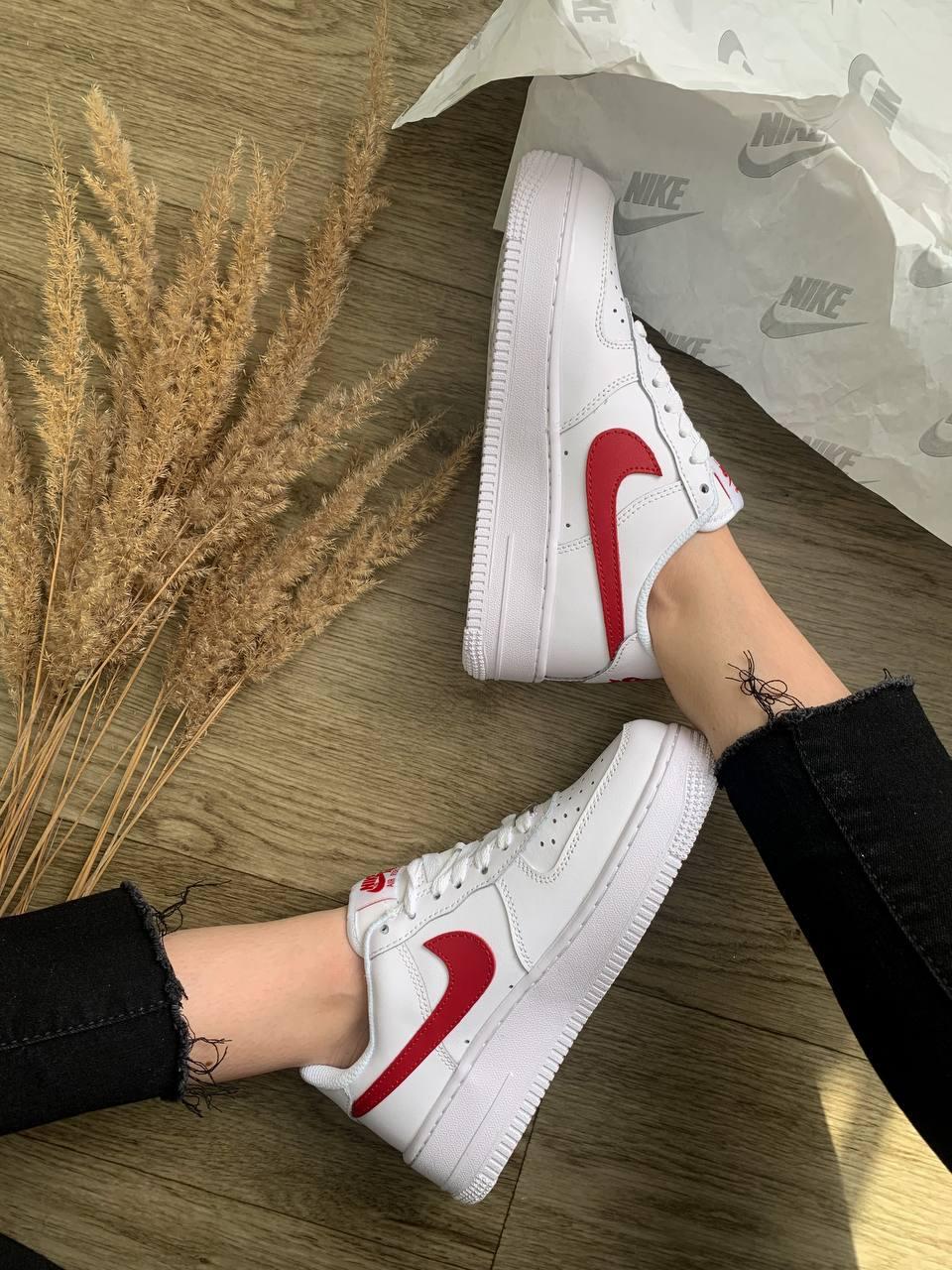 Nike Air Force 1 White Red 6
