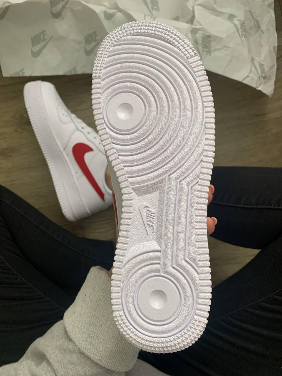 Nike Air Force 1 White Red 6