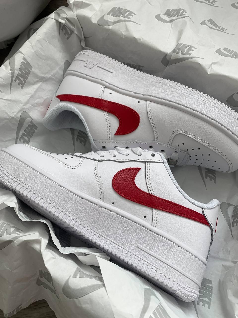 Nike Air Force 1 White Red 6