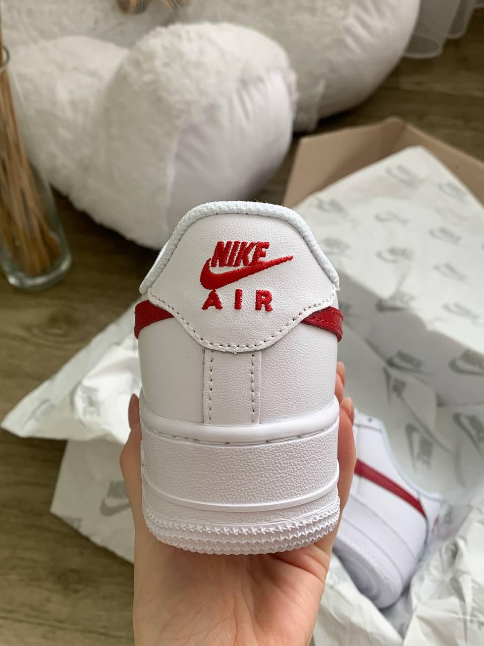 Nike Air Force 1 White Red 6