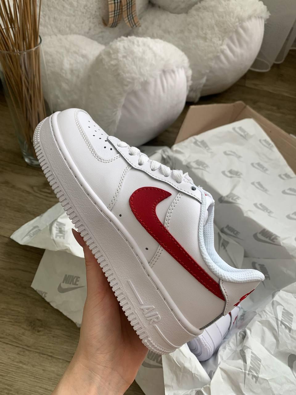 Nike Air Force 1 White Red 6