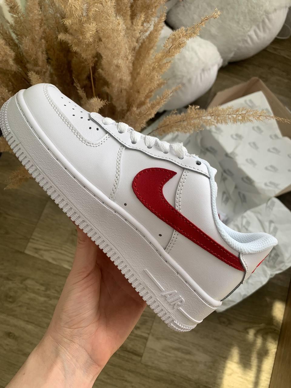 Nike Air Force 1 White Red 6