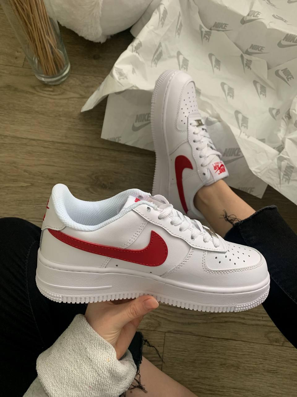 Nike Air Force 1 White Red 6
