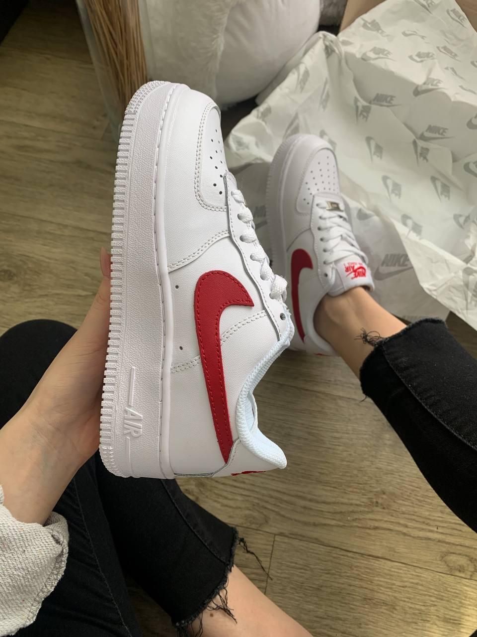 Nike Air Force 1 White Red 6