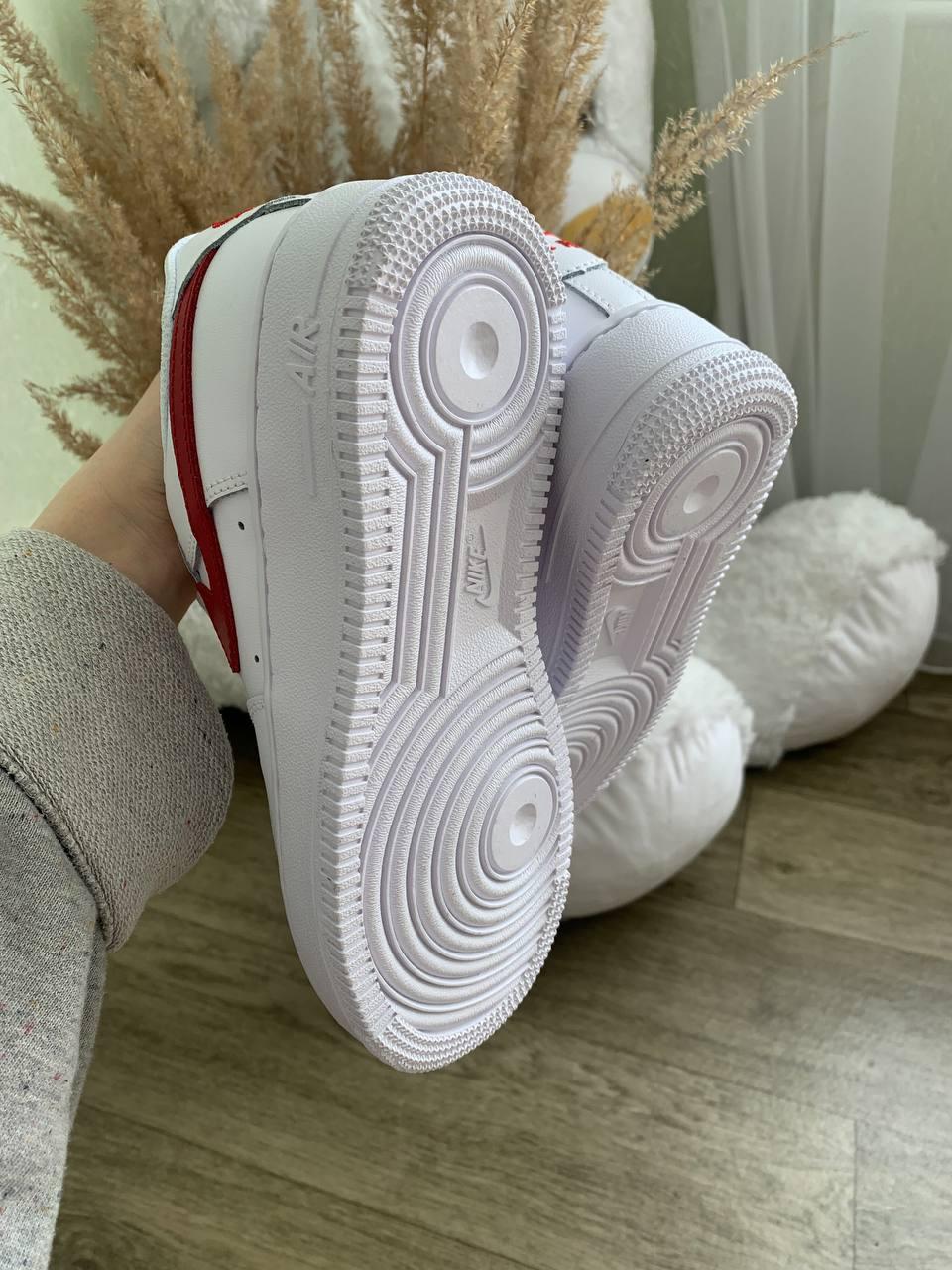 Nike Air Force 1 White Red 6
