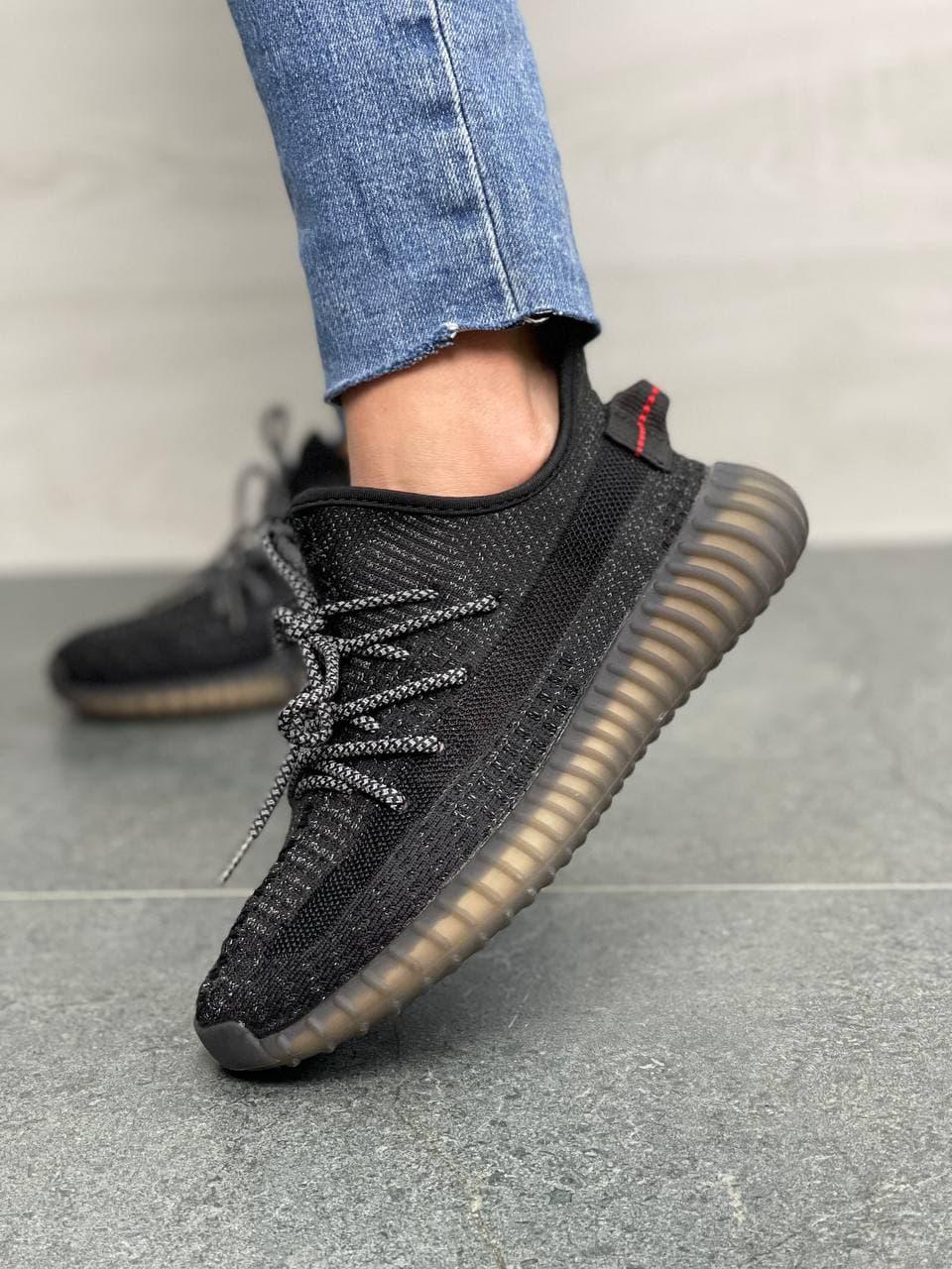 Adidas Yeezy Boost 350 V2 Black (Повний рефлектив)