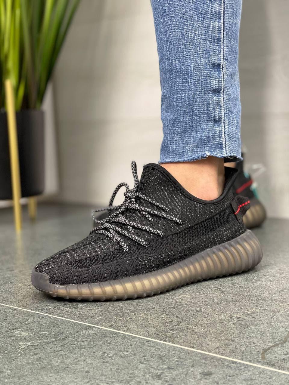 Adidas Yeezy Boost 350 V2 Black (Повний рефлектив)