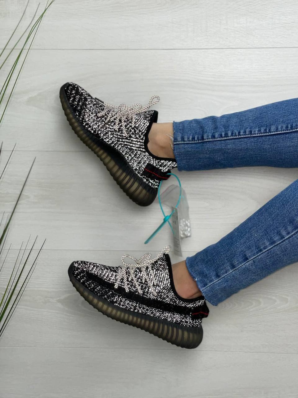 Adidas Yeezy Boost 350 V2 Black (Повний рефлектив)